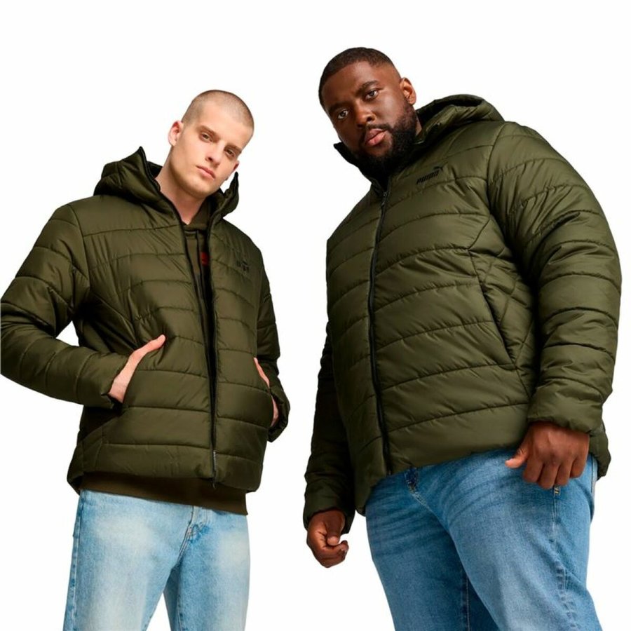 Sport Jakke til Mnd Puma Essentials Hooded Padded Mrk grn #3