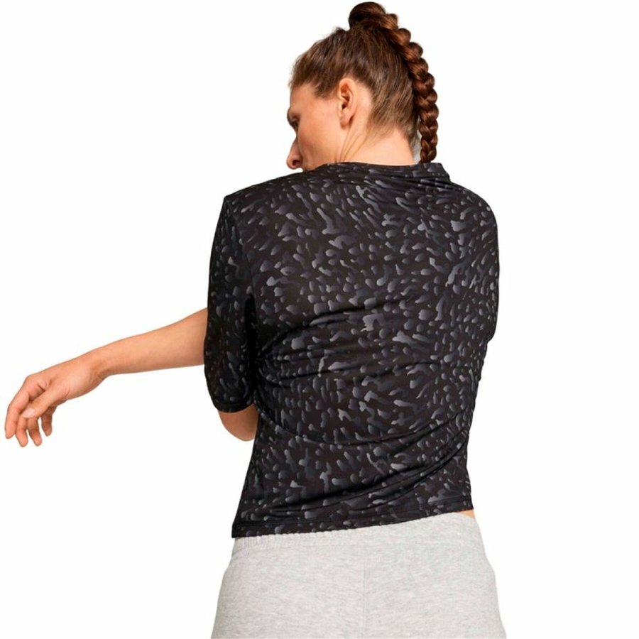 Kortrmet T-shirt til Kvinder Puma Sort #4