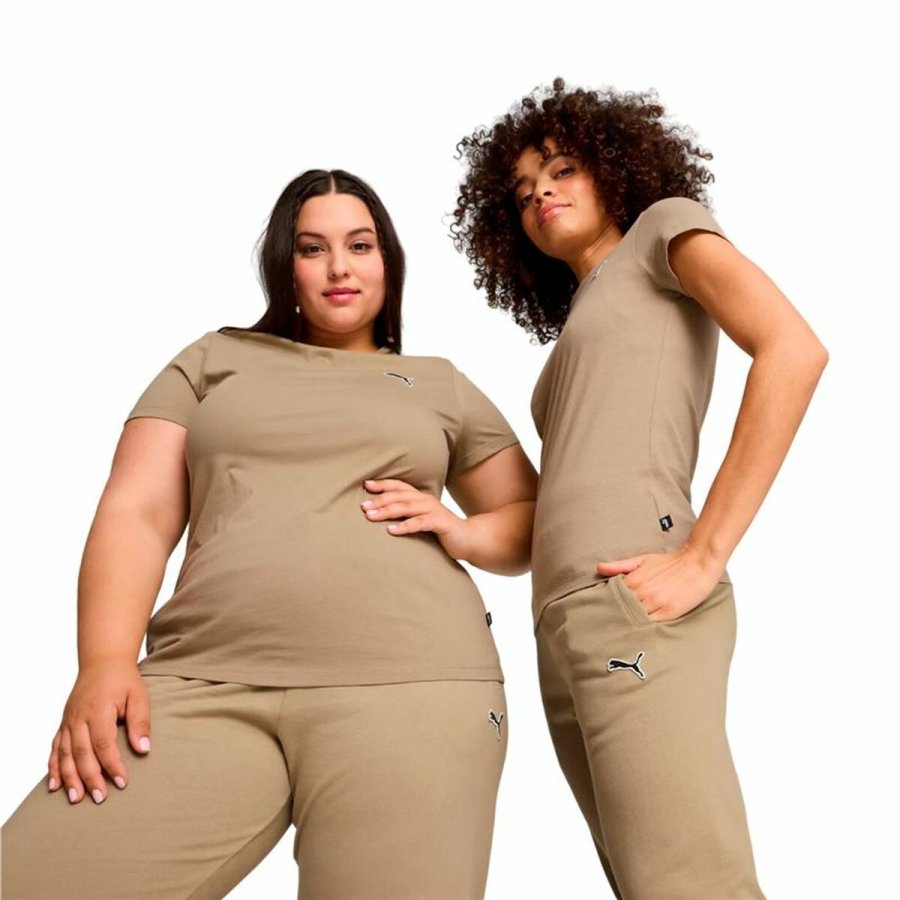 Kortrmet T-shirt til Kvinder Puma Better Essentials Beige #3