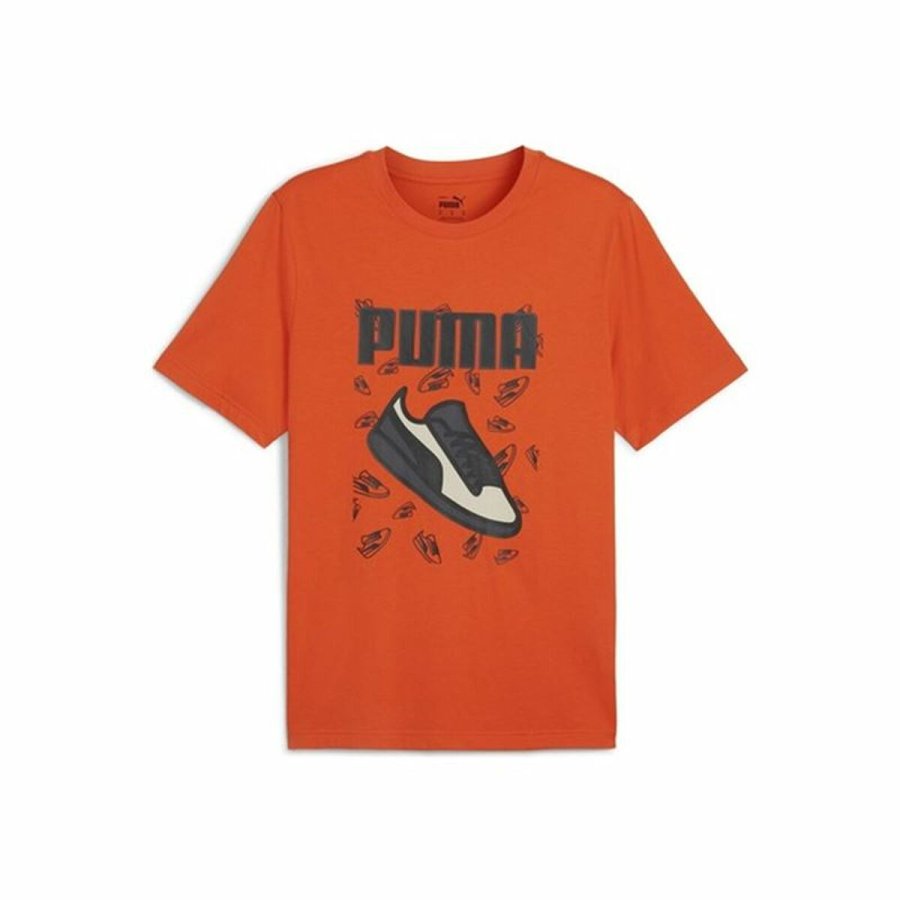 Kortrmet T-shirt til Mnd Puma Graphics Sneaker Orange #1