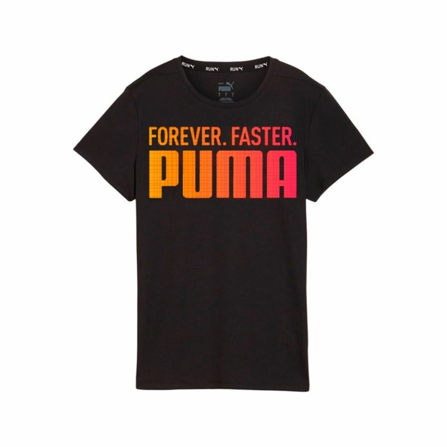 Kortrmet T-shirt til Kvinder Puma Run Favorites Forever Faster #1