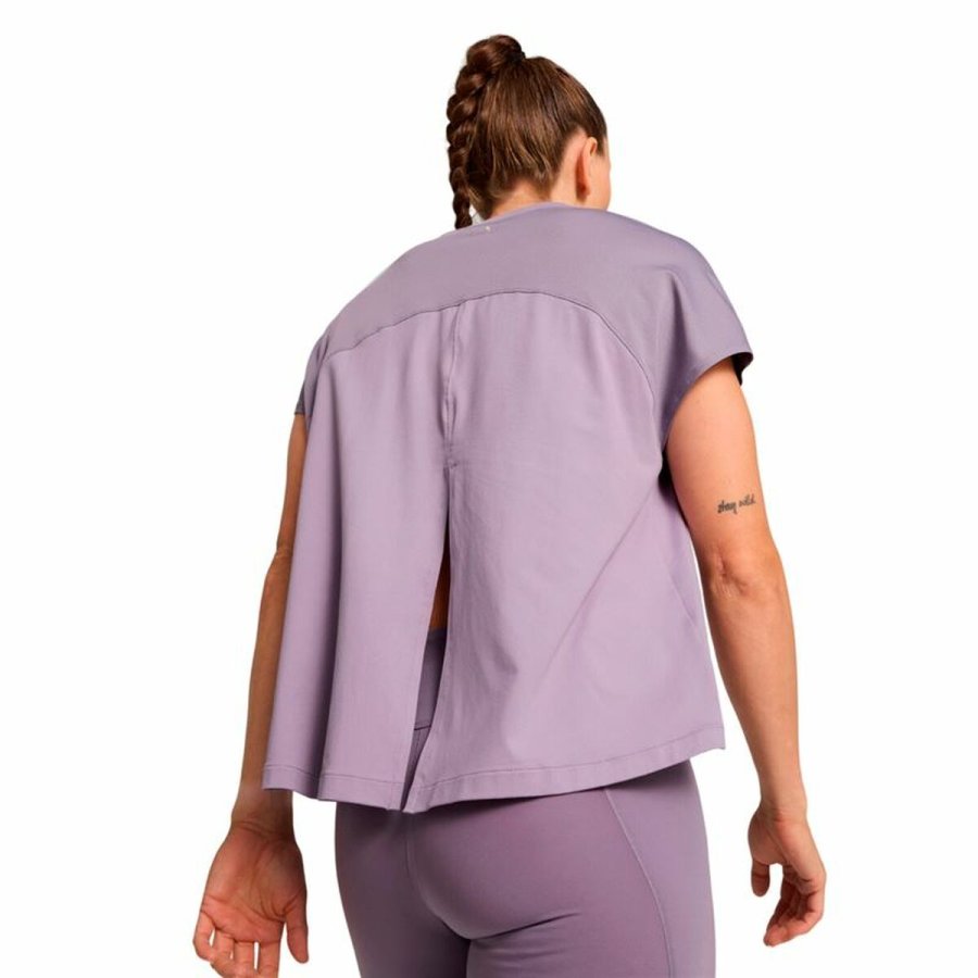 Kortrmet T-shirt til Kvinder Puma Cloudspun Mix Lavendel #4
