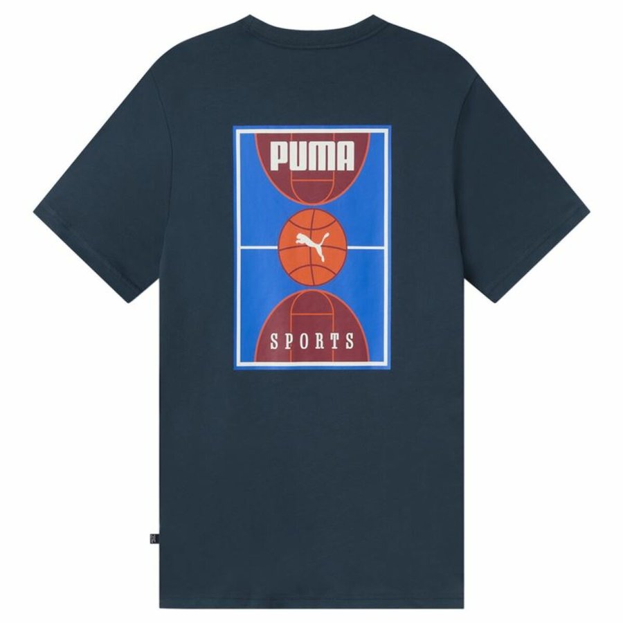 Kortrmet T-shirt til Mnd Puma Bppo-000745 Mrkebl #2