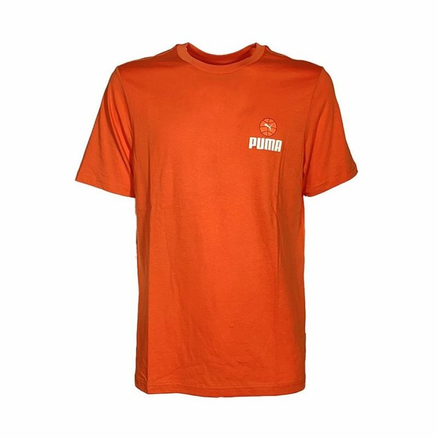 Kortrmet T-shirt til Mnd Puma Chilli Powder Orange #1