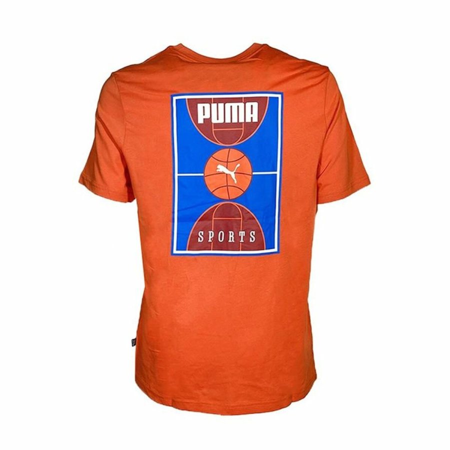 Kortrmet T-shirt til Mnd Puma Chilli Powder Orange #2