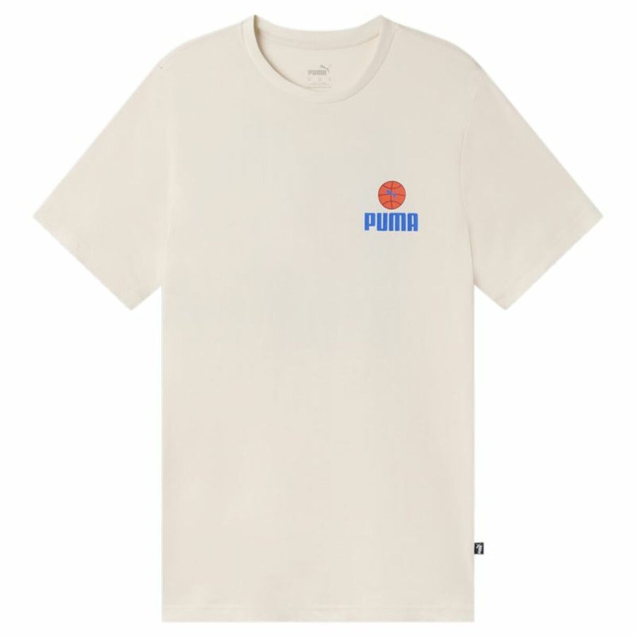 Kortrmet T-shirt til Mnd Puma Chilli Powder Hvid #1