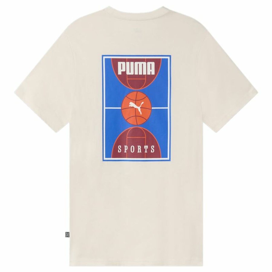 Kortrmet T-shirt til Mnd Puma Chilli Powder Hvid #2