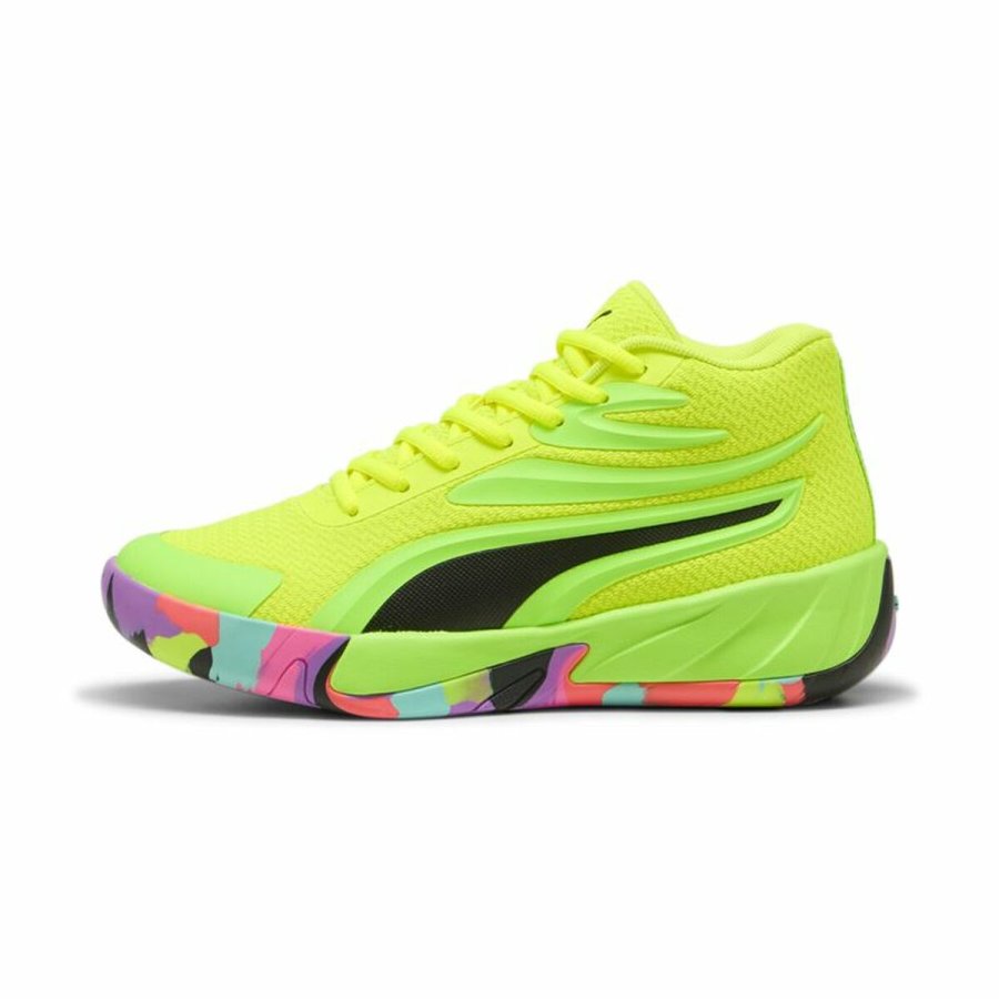 Basketballsko til voksne Puma Court Pro Marble Gul #1