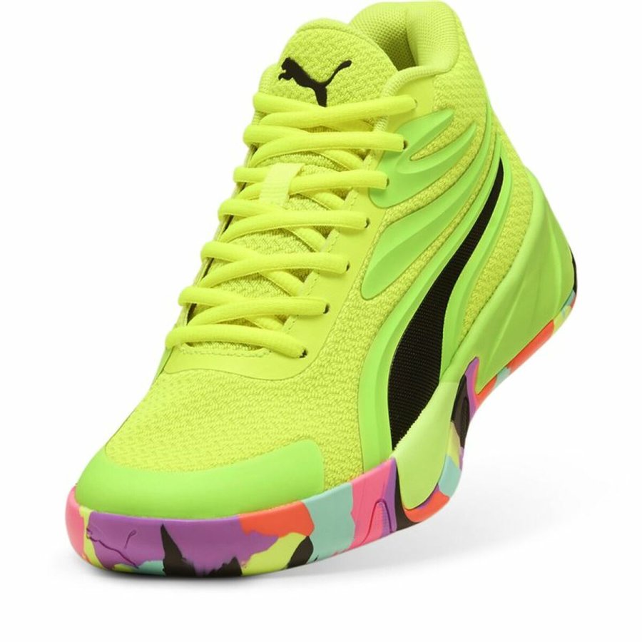 Basketballsko til voksne Puma Court Pro Marble Gul #6