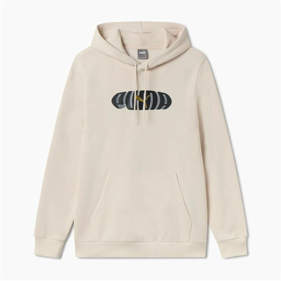 Httetrje til Mnd Puma Ess+ Graphic Hoodie Fl Beige #1