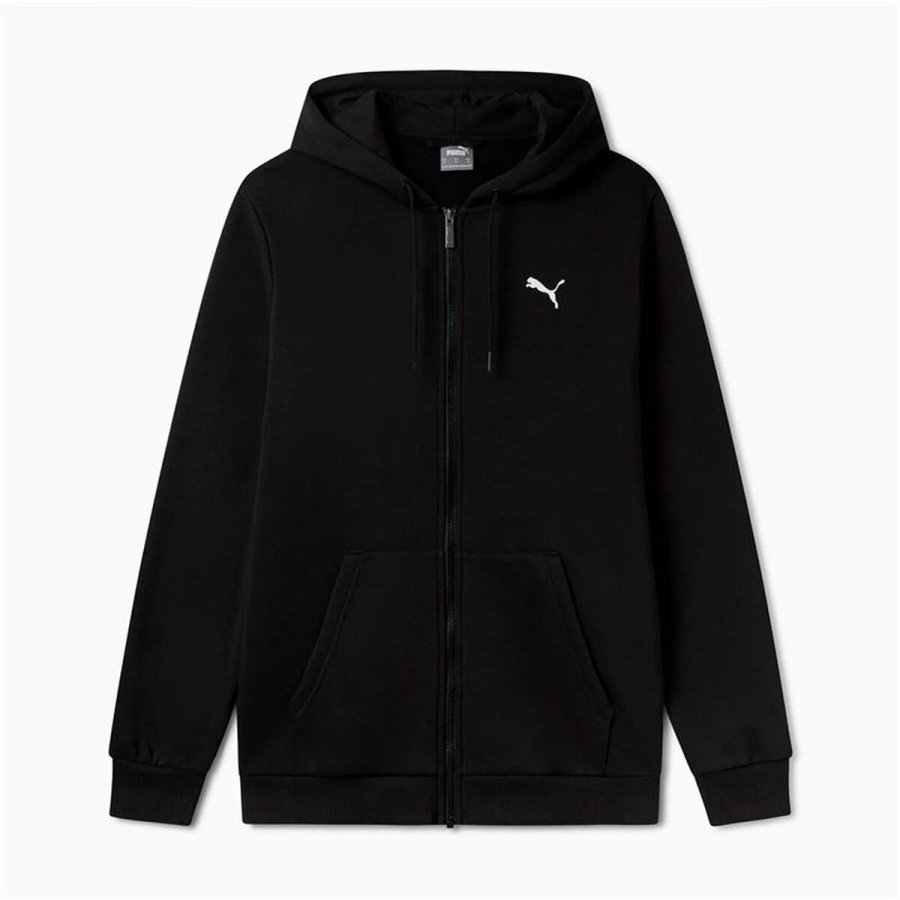 Httetrje til Mnd Puma Essentials+ Graphic Hoodie Fz Sort #1