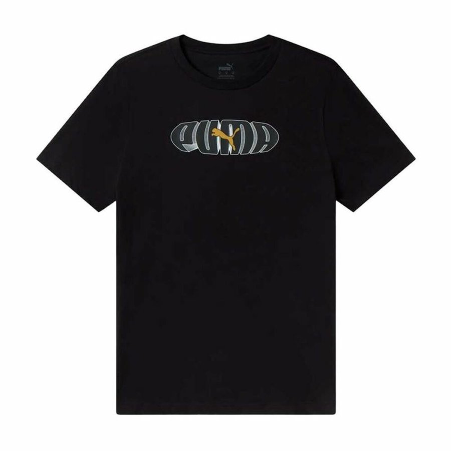 Kortrmet T-shirt til Mnd Puma Ess+ Graphic Sort #1