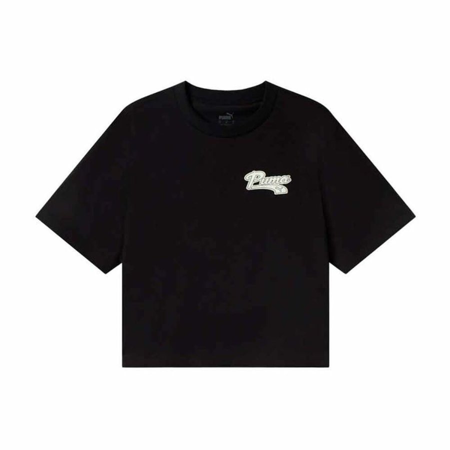 Kortrmet T-shirt til Kvinder Puma Sort #1