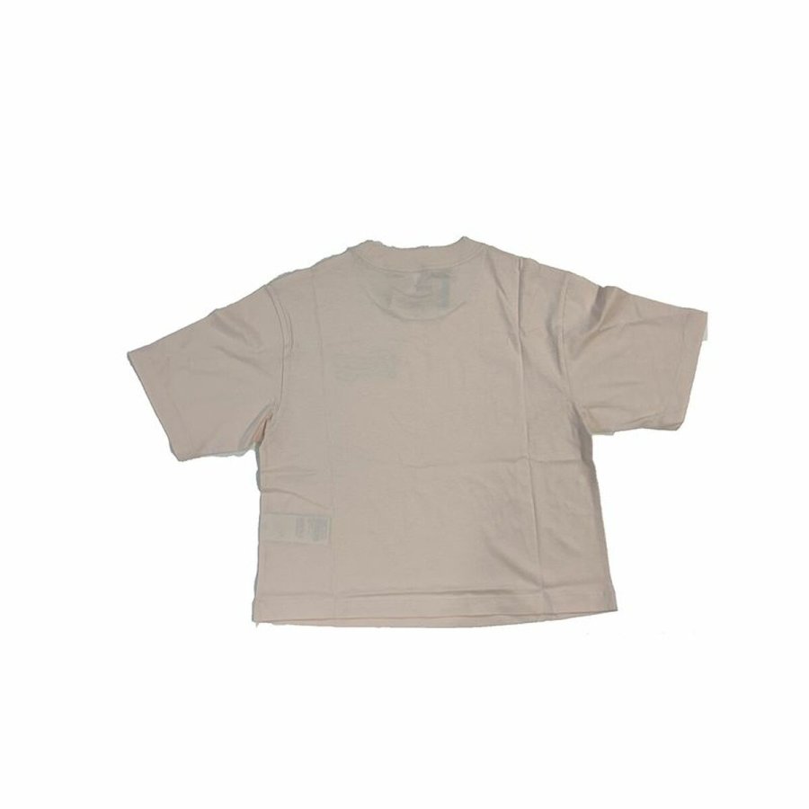 Kortrmet T-shirt til Kvinder Puma Puma Script Beige #2