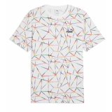 Kort�rmet T-shirt til M�nd Puma LOVE UNITED AOP Tee   684700 02 Hvid #1