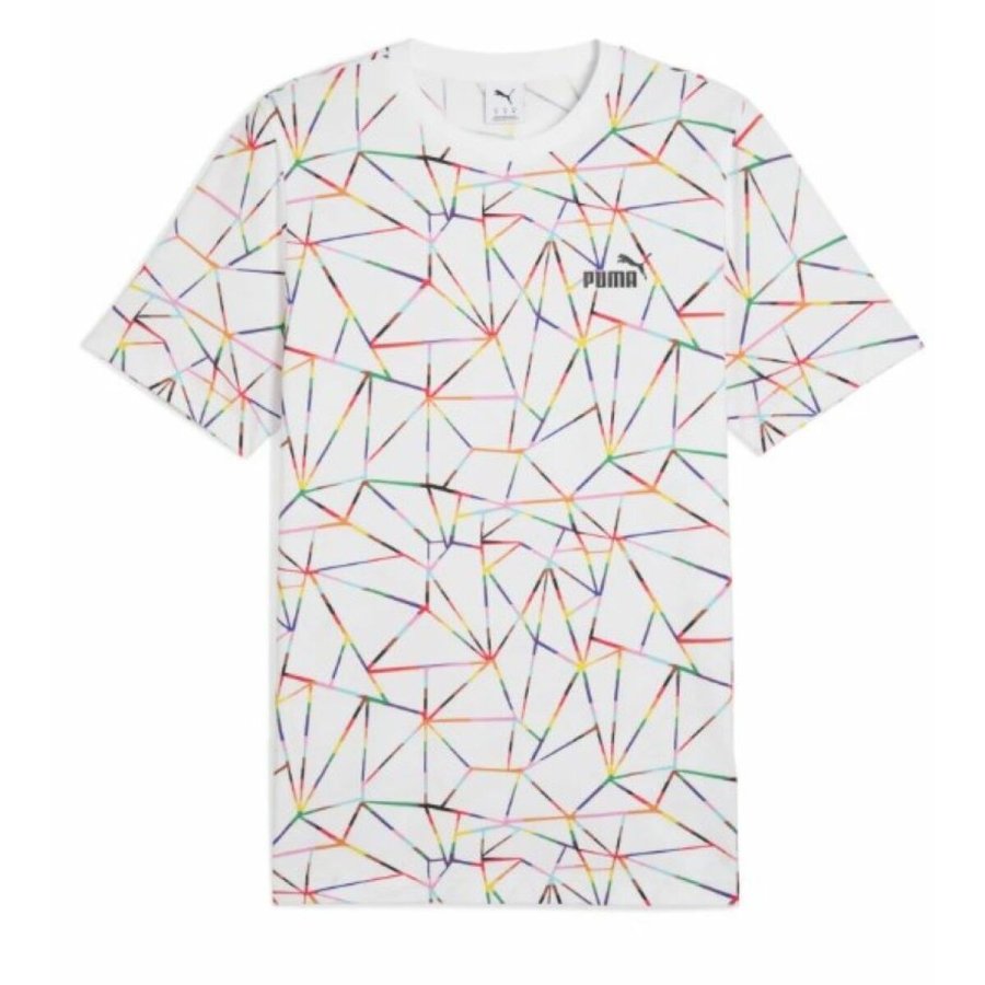 Kort�rmet T-shirt til M�nd Puma LOVE UNITED AOP Tee   684700 02 Hvid #1