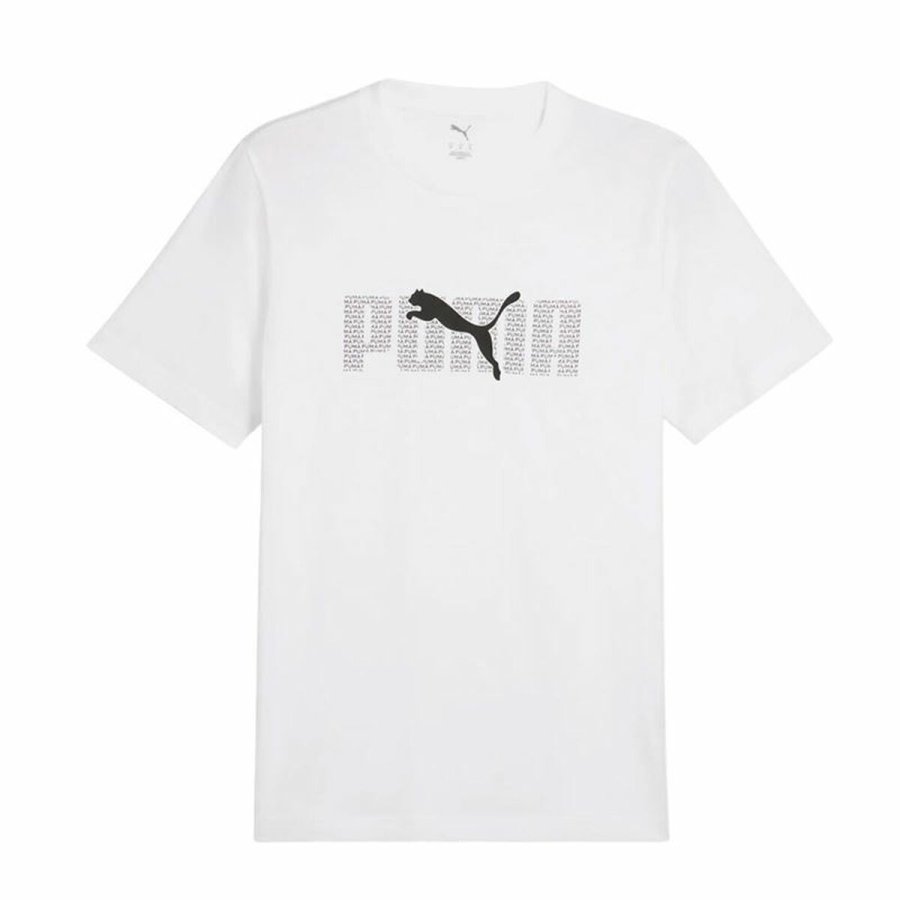 Kort�rmet T-shirt til M�nd Puma Essentials Hvid #1