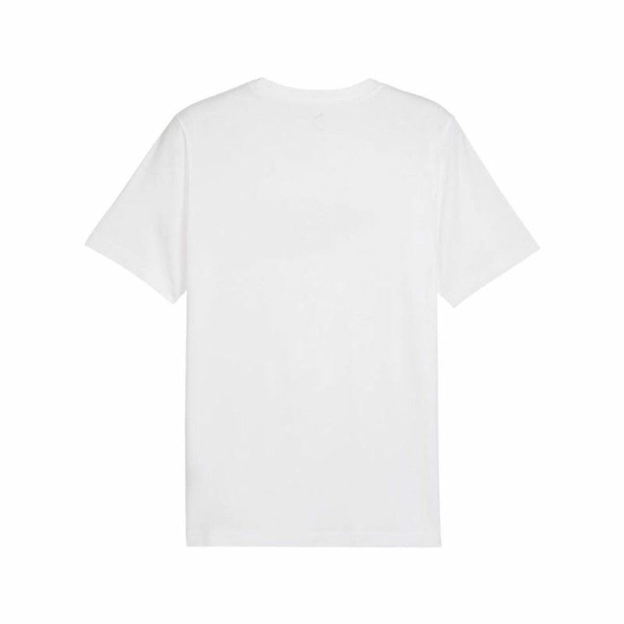 Kort�rmet T-shirt til M�nd Puma Essentials Hvid #2