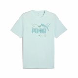 Kort�rmet T-shirt til M�nd Puma Essentials Logo Lab Summer Lysebl� #1