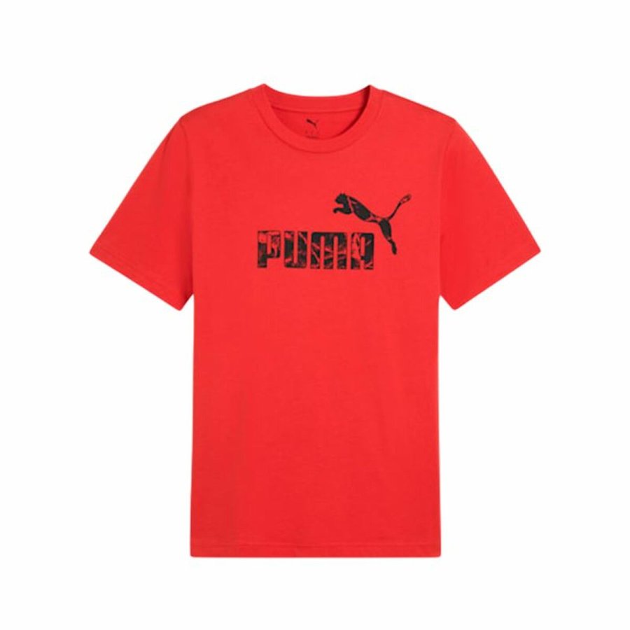 Kort�rmet T-shirt til M�nd Puma Graphics R�d #1