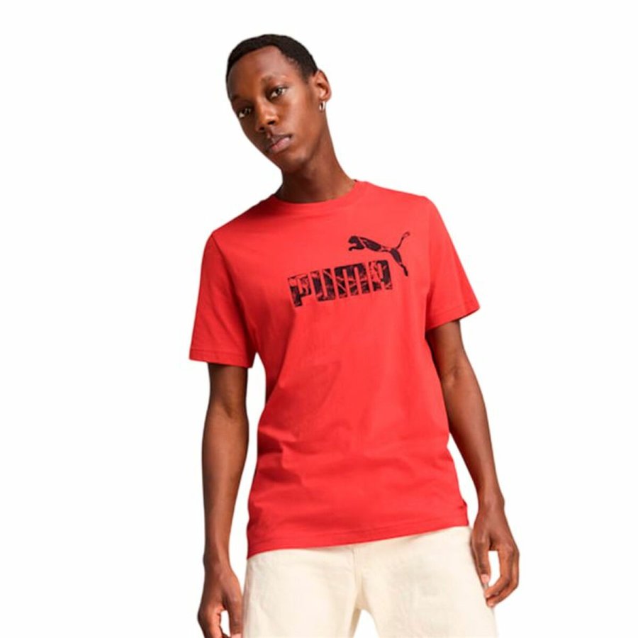 Kort�rmet T-shirt til M�nd Puma Graphics R�d #3