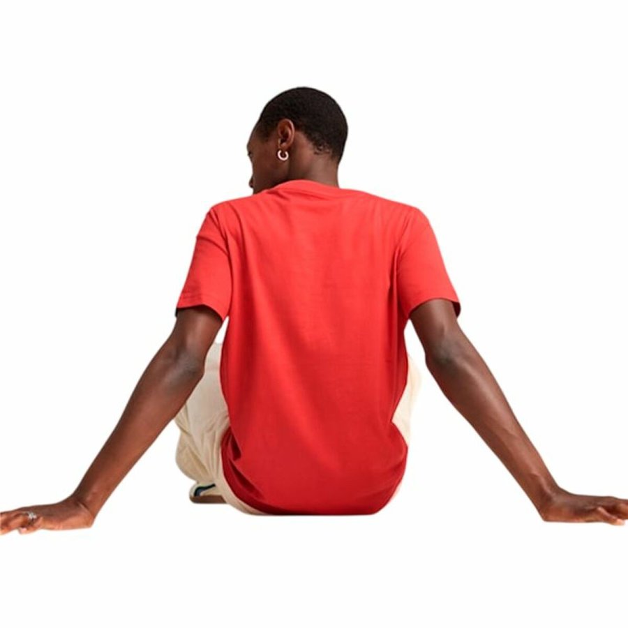 Kort�rmet T-shirt til M�nd Puma Graphics R�d #4