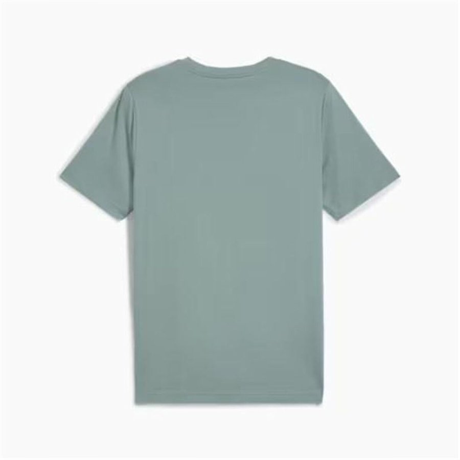 Kort�rmet T-shirt til M�nd Puma Graphics Bl� Gr�n #2