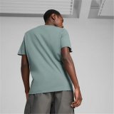 Kort�rmet T-shirt til M�nd Puma Graphics Bl� Gr�n #4