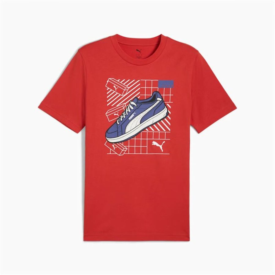 Kort�rmet T-shirt til M�nd Puma Graphics R�d #1