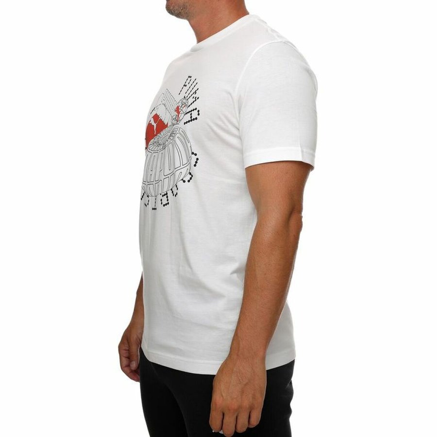 Kort�rmet T-shirt til M�nd Puma Grpahics Execution Hvid #2