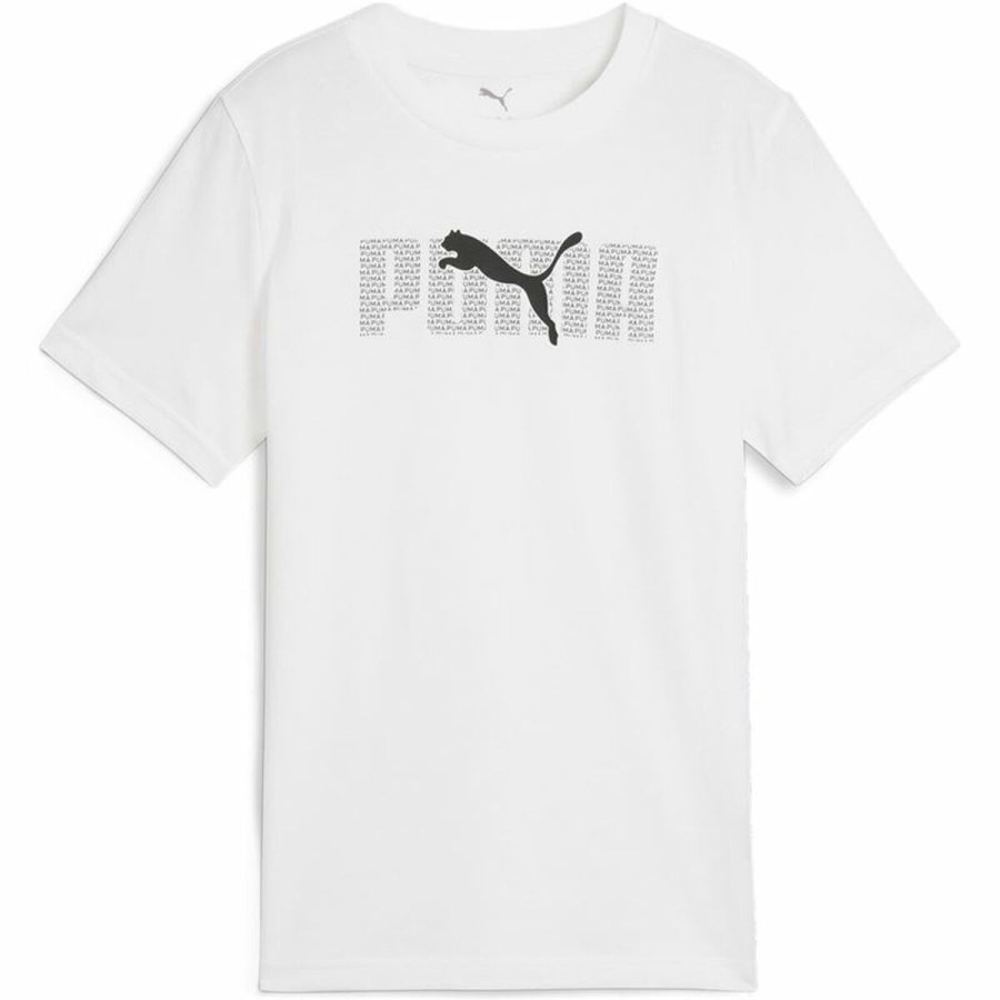 Brne Kortrmet T-shirt Puma Essentials Hvid #1