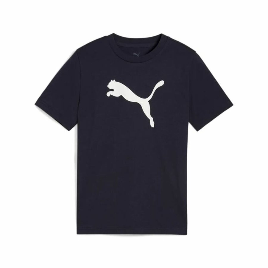 B�rne Kort�rmet T-shirt Puma Essentials Cat Marinebl� #1