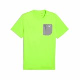 Kort�rmet T-shirt til M�nd Puma M Flex Pocket Tee Gr�n Limegr�n #1
