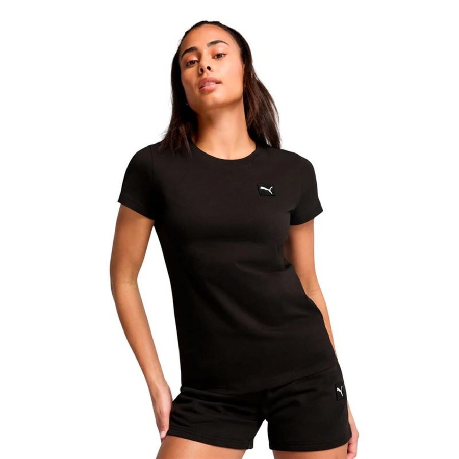 Kort�rmet T-shirt til Kvinder Puma Essentials Elevated Sort #3