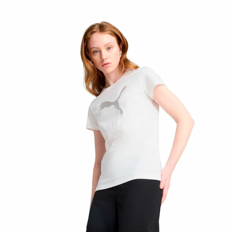Kort�rmet T-shirt til Kvinder Puma Essentials Hvid #3