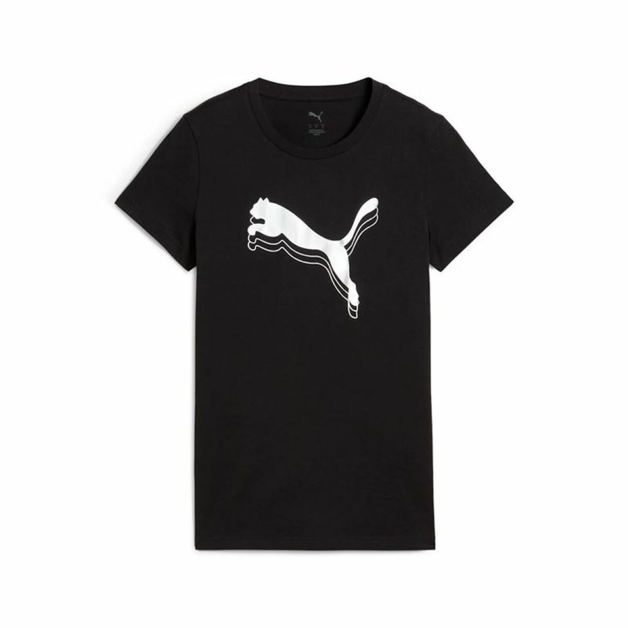 Kort�rmet T-shirt til Kvinder Puma Essentials Metallic Sort #1
