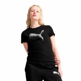 Kort�rmet T-shirt til Kvinder Puma Essentials Metallic Sort #3