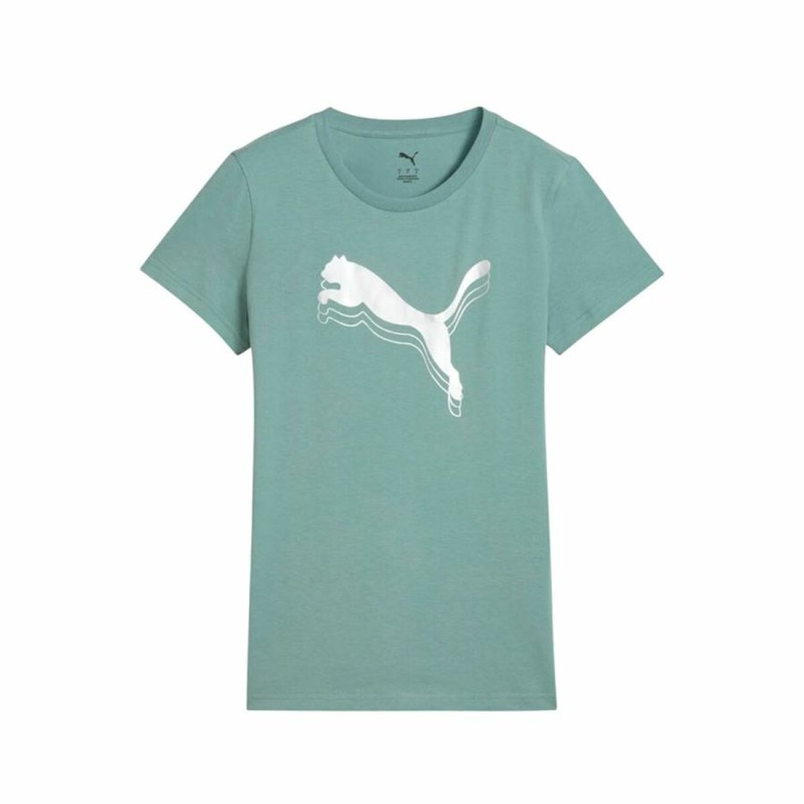 Kort�rmet T-shirt til Kvinder Puma Essentials MetallicGreen Moonetalli #1