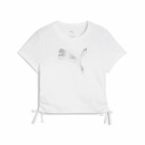 Brne Kortrmet T-shirt Puma Essentials Metallic Knotted Hvid #1