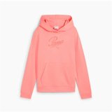 Sweatshirt med htte til piger Puma Puma Essentials Script Pink Koral #2