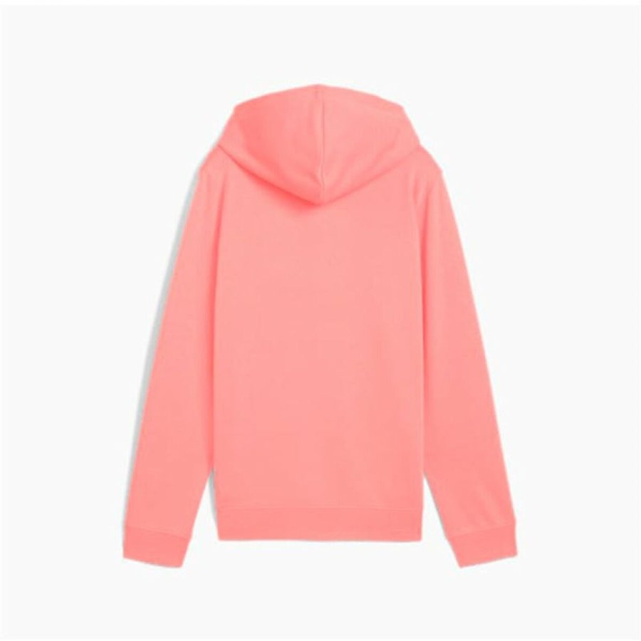 Sweatshirt med htte til piger Puma Puma Essentials Script Pink Koral #3