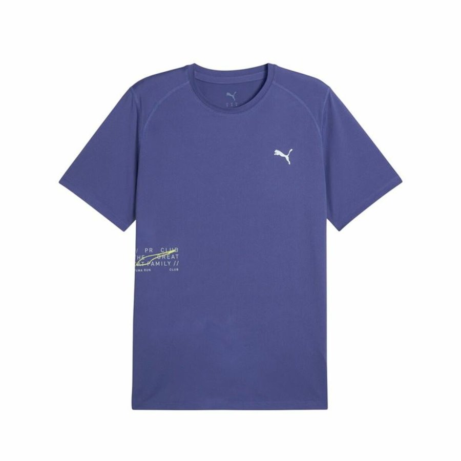Kort�rmet T-shirt til M�nd Puma Run Graphic Bl� #1