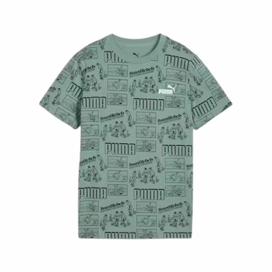 Brne Kortrmet T-shirt Puma Puma Mid90S Aop Tee B Bl Grn #1