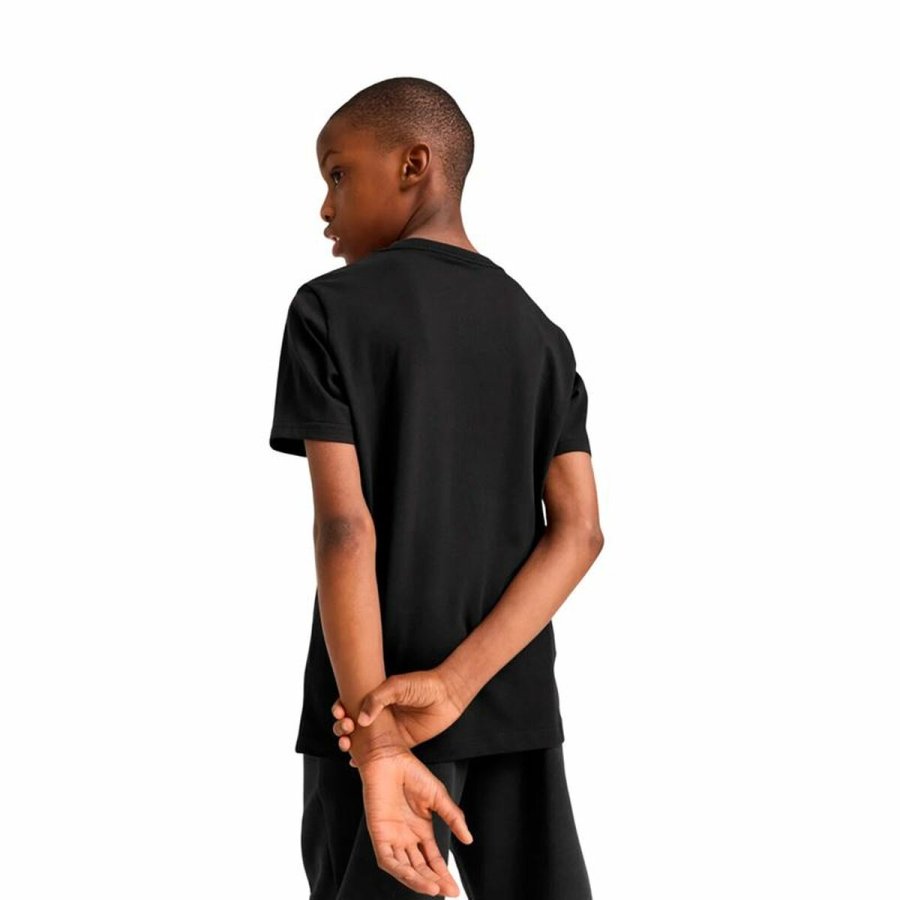 B�rne Kort�rmet T-shirt Puma Graphic Tee Sort #4