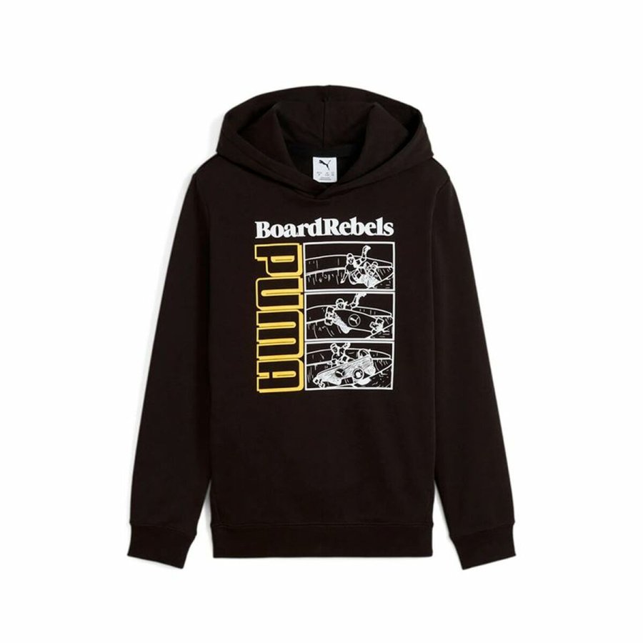 Sweatshirt med htte til piger Puma Mid90S Tr B Sort #1