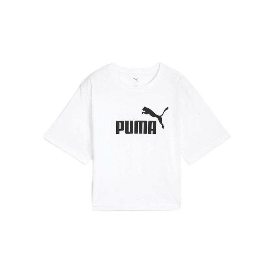 Kort�rmet T-shirt til Kvinder Puma ESS Cropped No. 1 Logo Relaxed Tee C/O 684972 02 Hvid #1