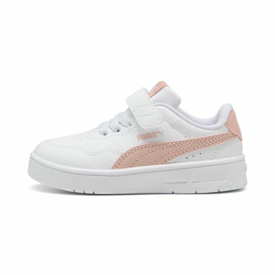 Sportssko til brn Puma Court Lally Ac+ Inf Hvid Pink #1