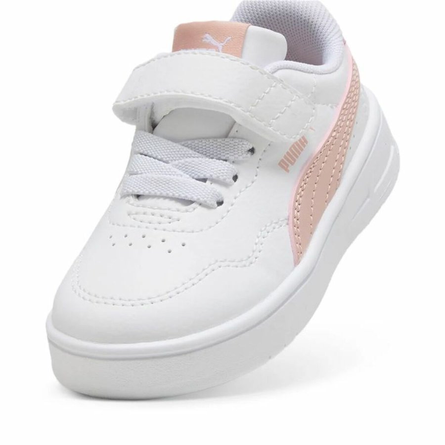 Sportssko til brn Puma Court Lally Ac+ Inf Hvid Pink #4