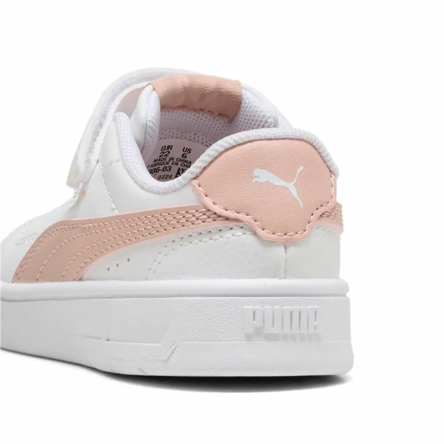 Sportssko til brn Puma Court Lally Ac+ Inf Hvid Pink #5