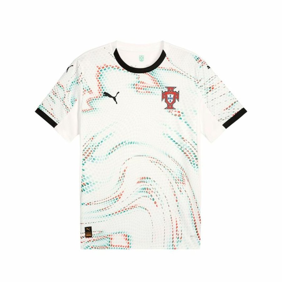 Kortrmet fodboldtrje til mnd Puma Portugal Away Repl Hvid #1